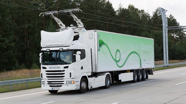  E-Mobilität: Germany has been testing the upper line of trucks on the highway
